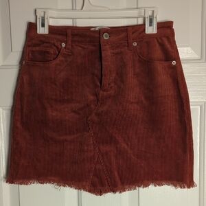 Love Tree Corduroy Mini Skirt in Rust NWOT